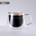 Double Wall Glass Coffee Cup with Handle